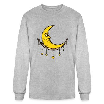 Moon in a Hammock - Men's Long Sleeve T-Shirt - heather gray - Front