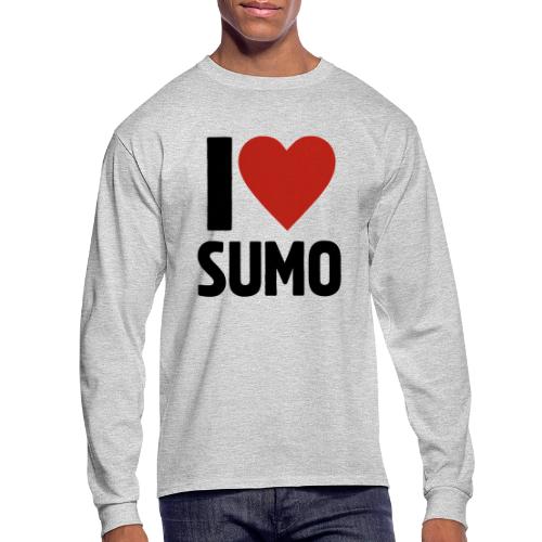 I Love Sumo – Bold Minimalist Sumo Wrestling Fan - Men's Long Sleeve T-Shirt