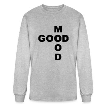 Good Mood in Black Letters - Men's Long Sleeve T-Shirt - heather gray - Front