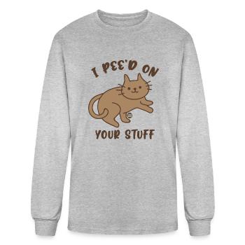 Pee Stuff - Men's Long Sleeve T-Shirt - heather gray - Front
