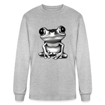 happy tree frog original - Men's Long Sleeve T-Shirt - heather gray - Front