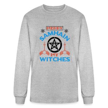 Wiccan Pagan - Men's Long Sleeve T-Shirt - heather gray - Front
