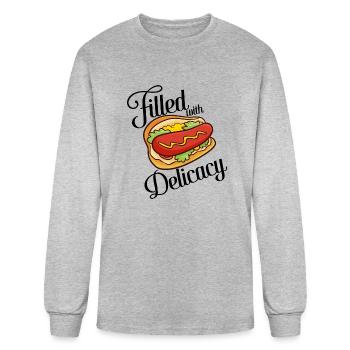 Filled With Delicacy - Men's Long Sleeve T-Shirt - heather gray - Front