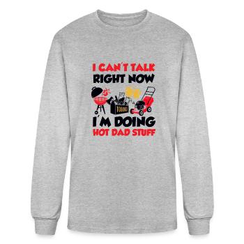 Hot dad stuff - Men's Long Sleeve T-Shirt - heather gray - Front