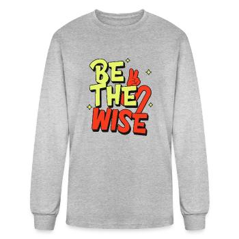 Be the wise - Men's Long Sleeve T-Shirt - heather gray - Front