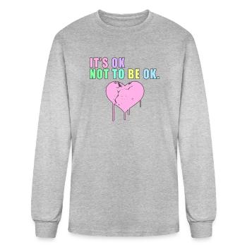 It s Ok Not To Be Ok - Men's Long Sleeve T-Shirt - heather gray - Front