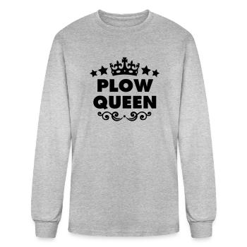 plow queen 2015 - Men's Long Sleeve T-Shirt - heather gray - Front