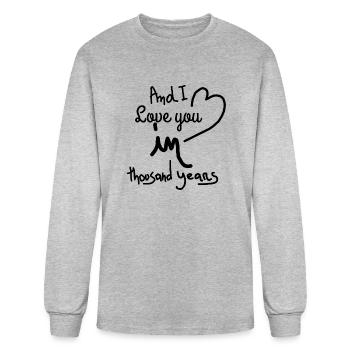 T-shirt for Love - Men's Long Sleeve T-Shirt - heather gray - Front
