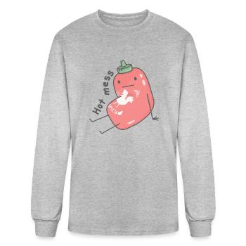 Imma Hot Mess - Men's Long Sleeve T-Shirt - heather gray - Front