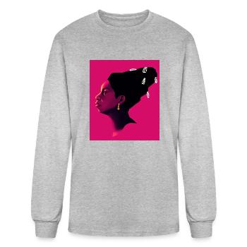 beautiful singer nina simone - Men's Long Sleeve T-Shirt - heather gray - Front