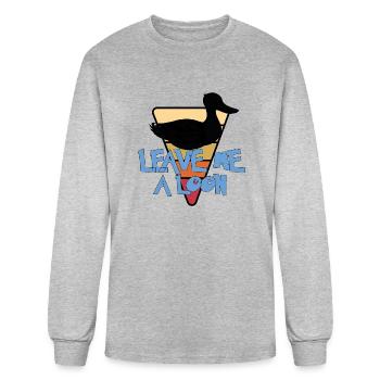 Leave Me A Loon Bird Watcher - Men's Long Sleeve T-Shirt - heather gray - Front