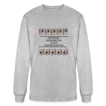 Misinformation versus Different Information - Men's Long Sleeve T-Shirt - heather gray - Front