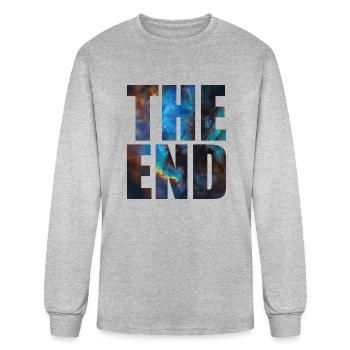The end of world cosmos space universe - Men's Long Sleeve T-Shirt - heather gray - Front