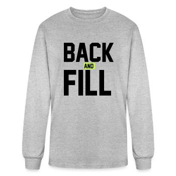 Flower Back and Fill - Men's Long Sleeve T-Shirt - heather gray - Front