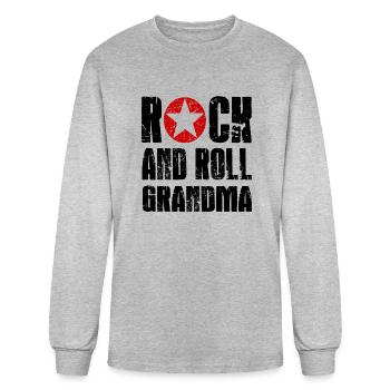 Rock and Roll Grandma - Men's Long Sleeve T-Shirt - heather gray - Front
