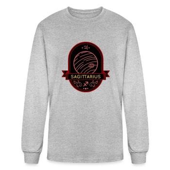Sagittarius Planet Jupiter - Men's Long Sleeve T-Shirt - heather gray - Front