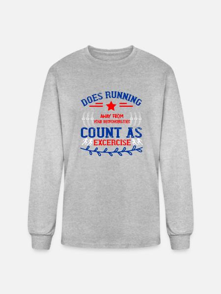 Running away from responsibilities - Men's Long Sleeve T-Shirt - heather gray