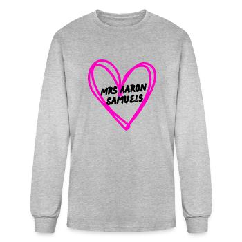 Mrs Aaron Samuels travel - Men's Long Sleeve T-Shirt - heather gray - Front
