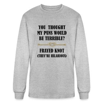 Frayed Knot - Men's Long Sleeve T-Shirt - heather gray - Front
