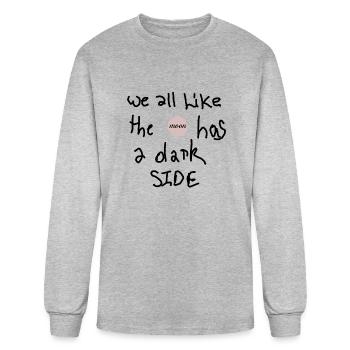 The moon t-shirt - Men's Long Sleeve T-Shirt - heather gray - Front