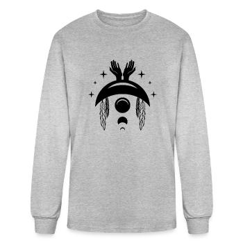 Mystic Moon spiritual - Men's Long Sleeve T-Shirt - heather gray - Front