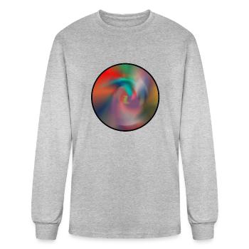 Abstract circle in motion - Men's Long Sleeve T-Shirt - heather gray - Front