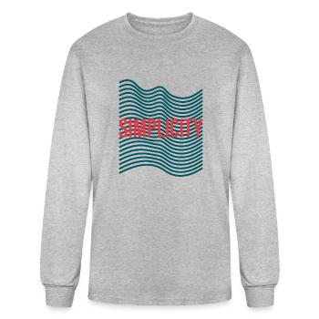 simplicity design - Men's Long Sleeve T-Shirt - heather gray - Front