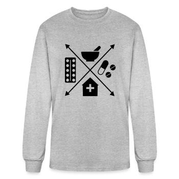 pharmacy - Men's Long Sleeve T-Shirt - heather gray - Front