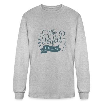 THE PERFECT TEAM - Men's Long Sleeve T-Shirt - heather gray - Front
