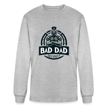 Bad Dad Security - Men's Long Sleeve T-Shirt - heather gray - Front