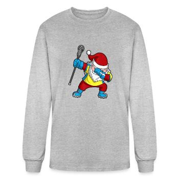 Santa Playing Sky - Men's Long Sleeve T-Shirt - heather gray - Front