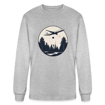 Explore the World, Discover Yourself! - Men's Long Sleeve T-Shirt - heather gray - Front