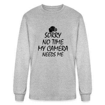 photographer - Men's Long Sleeve T-Shirt - heather gray - Front