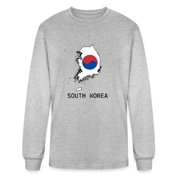 south korea - Men's Long Sleeve T-Shirt - heather gray - Front