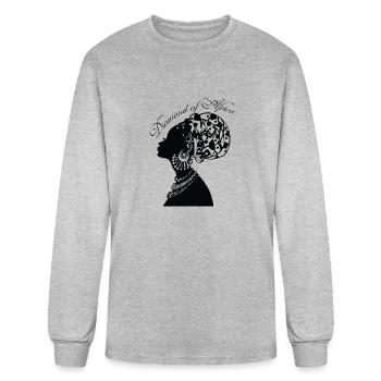 Diamond of Africa black power - Men's Long Sleeve T-Shirt - heather gray - Front