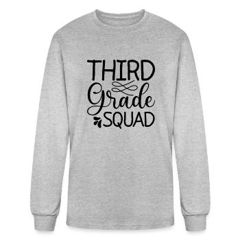 Third Grade Squad - Men's Long Sleeve T-Shirt - heather gray - Front