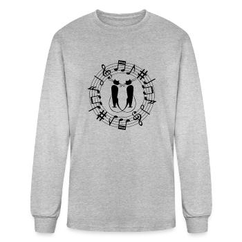 Musical Black Cats - Men's Long Sleeve T-Shirt - heather gray - Front