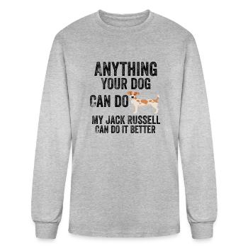 Jack Russell - Men's Long Sleeve T-Shirt - heather gray - Front