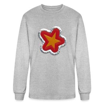 star - Men's Long Sleeve T-Shirt - heather gray - Front