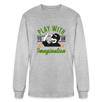 Play with Your Imagination - Men's Long Sleeve T-Shirt - heather gray - Front