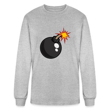 Bomb - Men's Long Sleeve T-Shirt - heather gray - Front