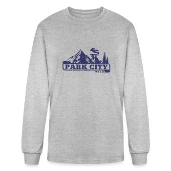 Park City National Park - Men's Long Sleeve T-Shirt - heather gray - Front