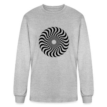 Optical Illusion 04B - Men's Long Sleeve T-Shirt - heather gray - Front