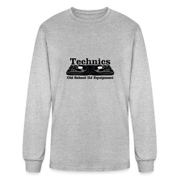 technics black - Men's Long Sleeve T-Shirt - heather gray - Front