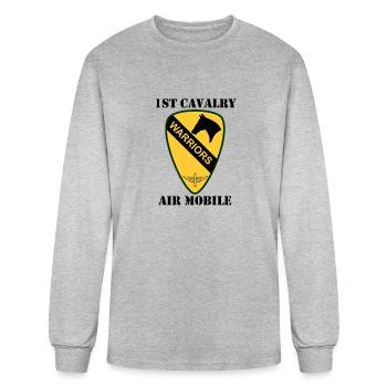 1st Calvary Air Mobile - Men's Long Sleeve T-Shirt - heather gray - Front