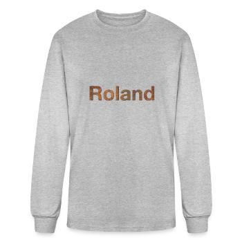 roland rouillée - T-shirt à manches longues Homme - gris chiné - Devant