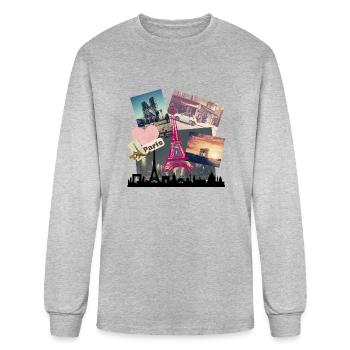 I love Paris - Men's Long Sleeve T-Shirt - heather gray - Front