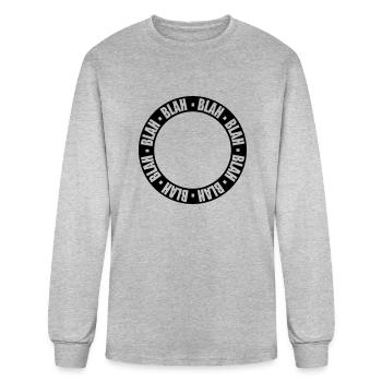 Blah ring circle - Men's Long Sleeve T-Shirt - heather gray - Front