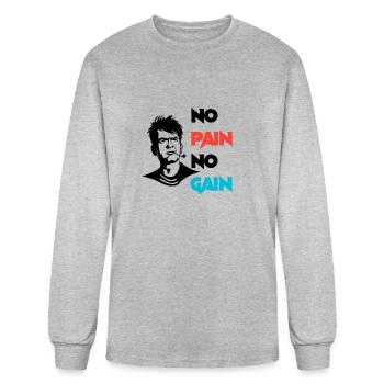Stylish slogan - Men's Long Sleeve T-Shirt - heather gray - Front