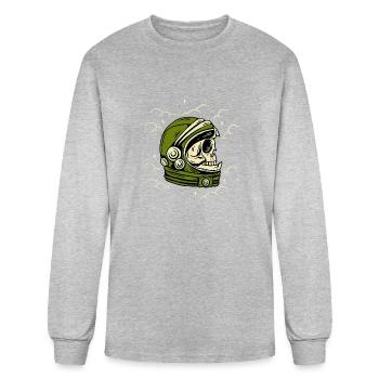 helmet space - Men's Long Sleeve T-Shirt - heather gray - Front